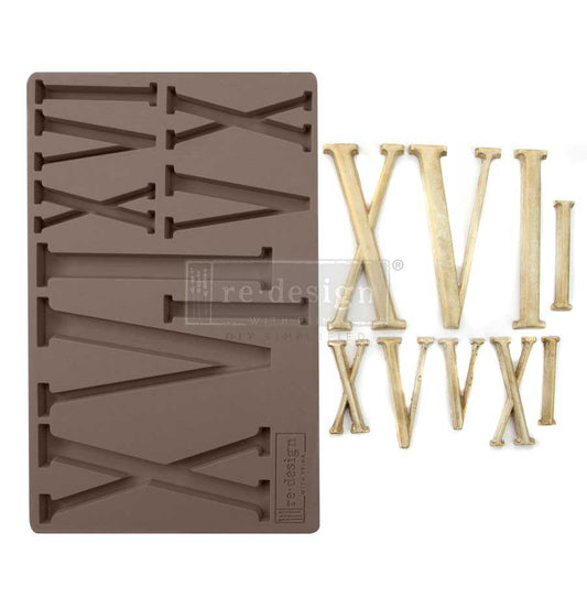 NUMERALS - Decor Mould Re-Design with Prima 5" x 8" - Moulds - Baillea's Interiors -