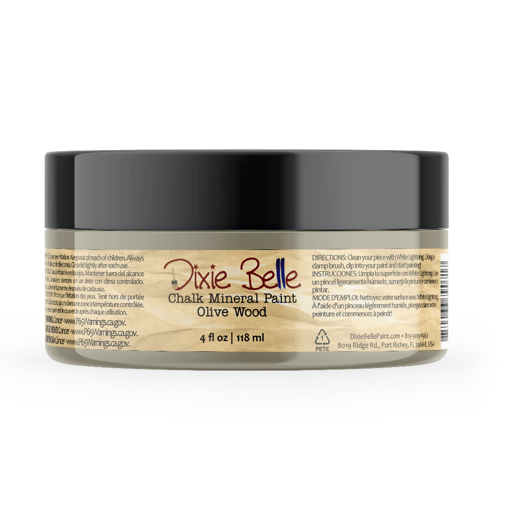 OLIVE WOOD - Dixie Belle - Muted Green Chalk Mineral Paint - 118ml/4oz - 236ml/8oz - 473ml/16oz - 96ml/32oz - Paint - Chalk and Mineral - Baillea's Interiors -