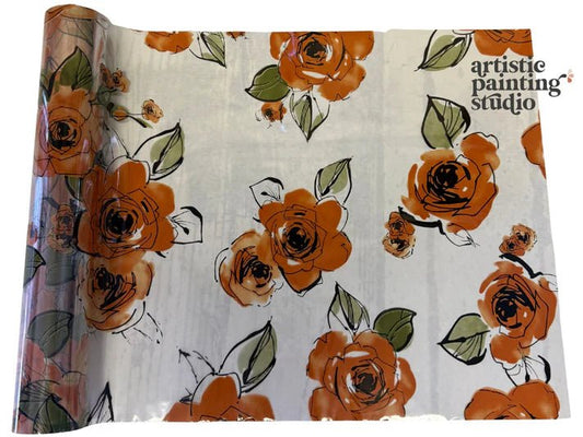 Orange Blossom Transparent Foil - Rub On Premium Foil by APS - Textile Friendly - Foils - Baillea's Interiors -