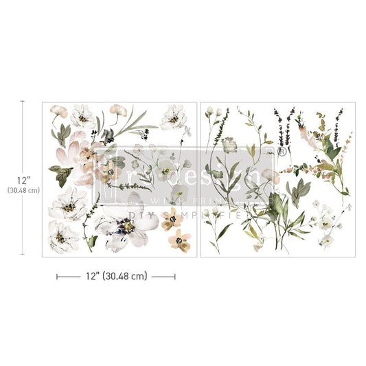 PASTELS ARTISTRY - 30cm x 30cm x 2 sheets - Redesign Decor Transfer Decal - Furniture Transfer - Baillea's Interiors -