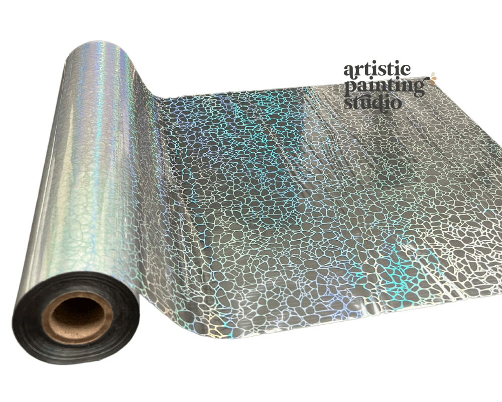 PEBBLY HOLOGRAM (Transparent) - Rub On Metallic Foil by APS - Textile Friendly - Foils - Baillea's Interiors -