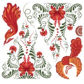 Phoenix - 31.5cm x 30cm x 3 Sheets - Hokus Pokus Rub On Decor Transfer Decal - Furniture Transfer - Baillea's Interiors -