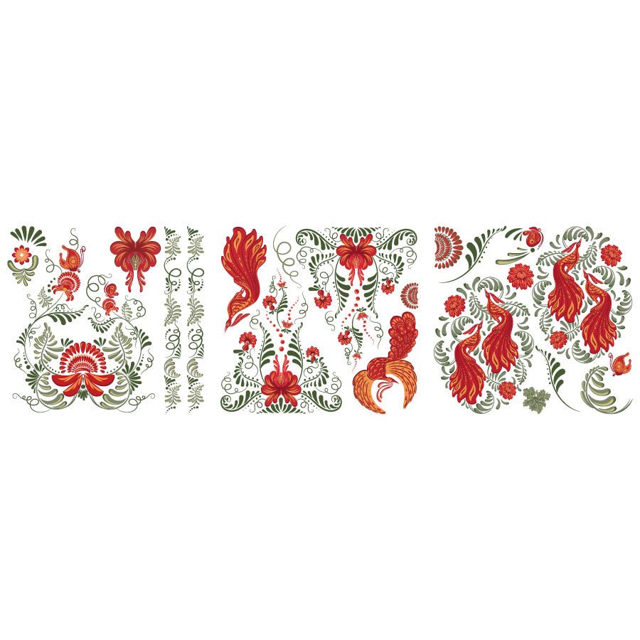 Phoenix - 31.5cm x 30cm x 3 Sheets - Hokus Pokus Rub On Decor Transfer Decal - Furniture Transfer - Baillea's Interiors -