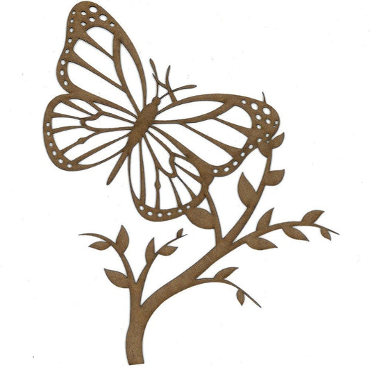 PolyOnlay Shape S104 - Butterfly with Branch - 2 sizes available - Moulding - Baillea's Interiors -