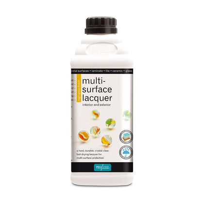 Polyvine Multi Surface (Crystal Clear) Lacquer - Gloss Finish - 100ml, 500ml, 1 litre - Varnish - Baillea's Interiors -