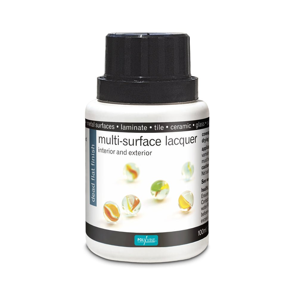 Polyvine Multi Surface (Crystal Clear) Lacquer - Matte Finish - 100ml, 500ml, 1 litre - Varnish - Baillea's Interiors -