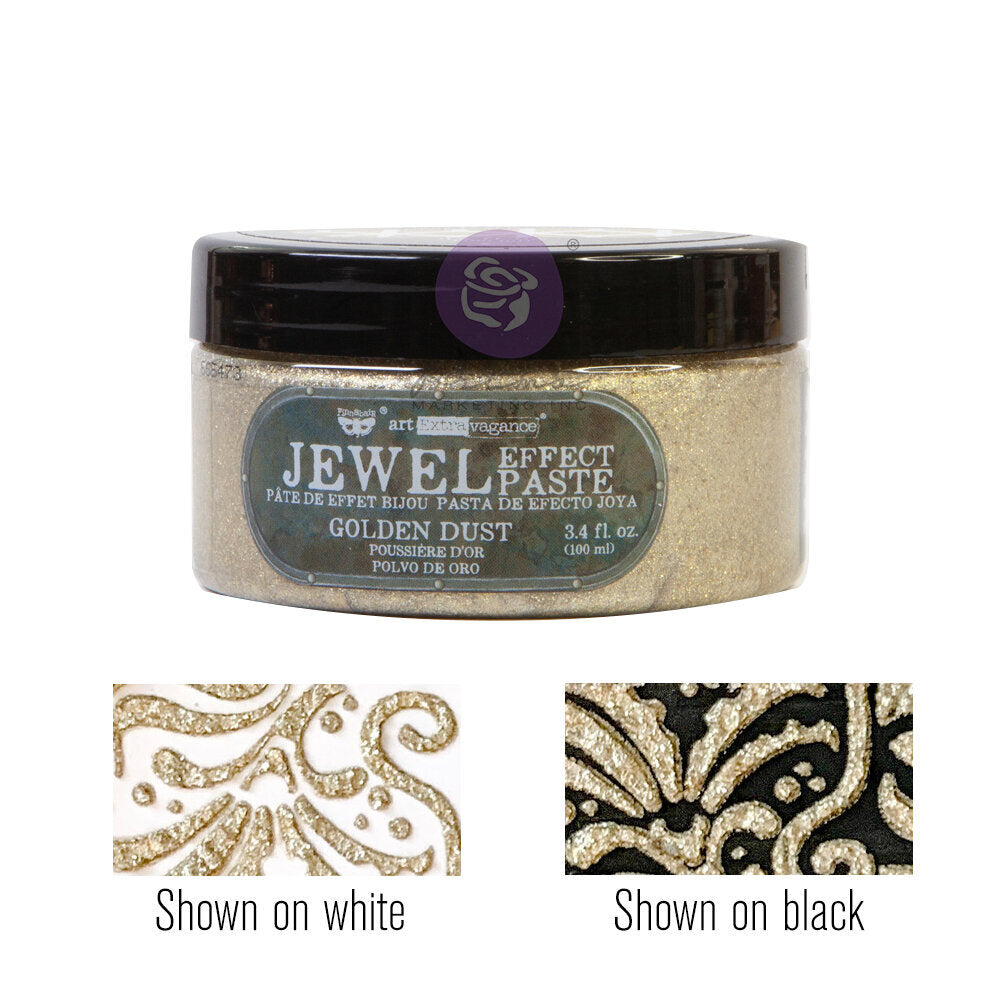 GOLDEN DUST Jewel Effect Paste, Art Extravagance, Mixed Media - Raised Stencil Medium, 100ml