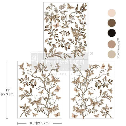 Quiet Contemplation - 3 sheets - 21.5cm x 27.9cm each - Redesign with Prima Decor Transfer Decal - Furniture Transfer - Baillea's Interiors -