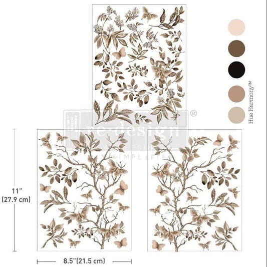 Quiet Contemplation - 3 sheets - 21.5cm x 27.9cm each - Redesign with Prima Decor Transfer Decal - Furniture Transfer - Baillea's Interiors -