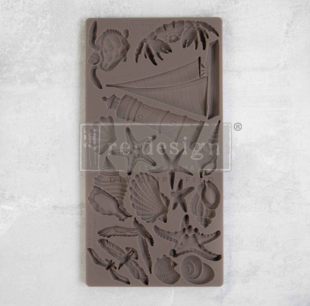 Reef Elegancy Decor Mould Re-Design with Prima 5" x 10" - Moulds - Baillea's Interiors -