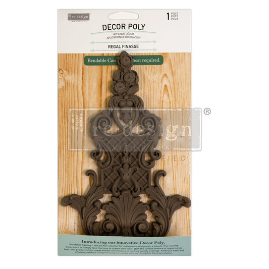 REGAL FINASSE – 20.3cm x 13.2cm x 0.83cm - Flexible Applique Moulding by ReDesign with Prima - Moulding - Baillea's Interiors -