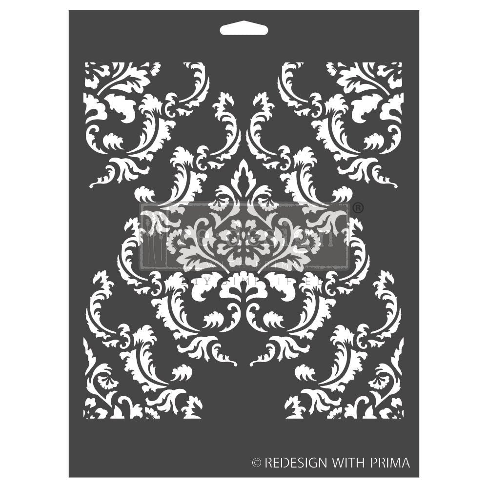 REGAL STRIAE Decor Stencils 22.9cm x 30.5cm by ReDesign with Prima - Stencil - Baillea's Interiors -