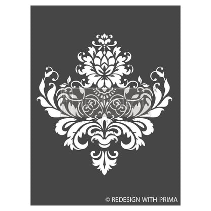 ROYAL BROCADE Decor Stencils 22.9cm x 30.5cm by ReDesign with Prima
