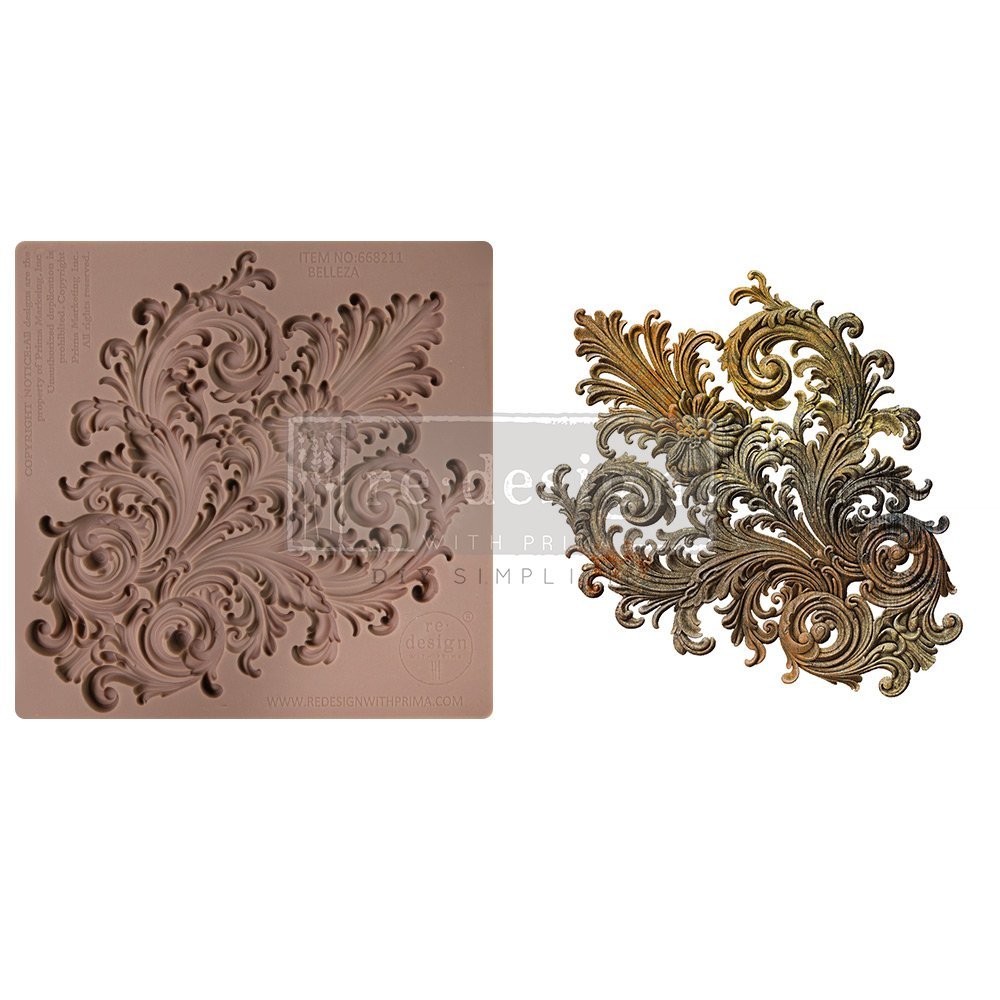 SALON DE LA BELLE EPOQUE Decor Mould Re-Design with Prima 6" x 6" - Moulds - Baillea's Interiors -