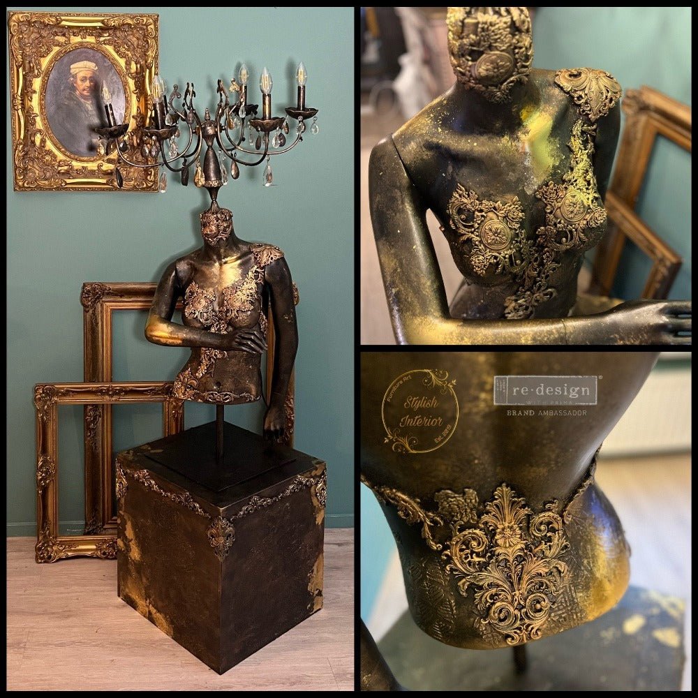 SALON DE LA BELLE EPOQUE Decor Mould Re-Design with Prima 6" x 6" - Moulds - Baillea's Interiors -