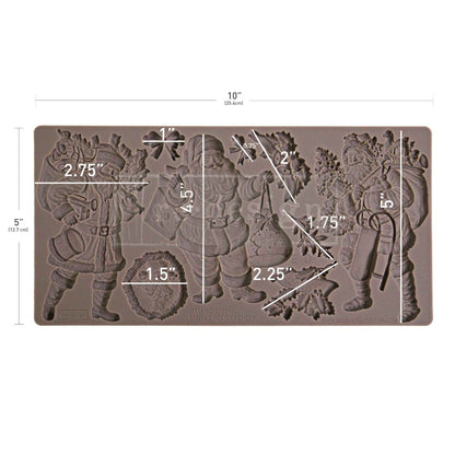 Santa's Holiday Cheer Decor | Food | Craft Mould Re-Design with Prima 5" x 10" - Moulds - Baillea's Interiors -