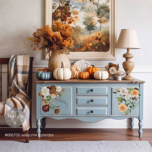SEASONAL SPLENDOR - 3 sheets - 21.5cm x 27.9cm each - Redesign Decor Transfer Decal - Furniture Transfer - Baillea's Interiors -