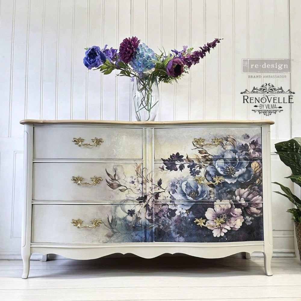 SERENE SHADOWS- A1 Fiber Paper for Decoupage - LARGE - 59.4cm x 84.1cm - Re-Design with Prima - Decoupage - Baillea's Interiors -