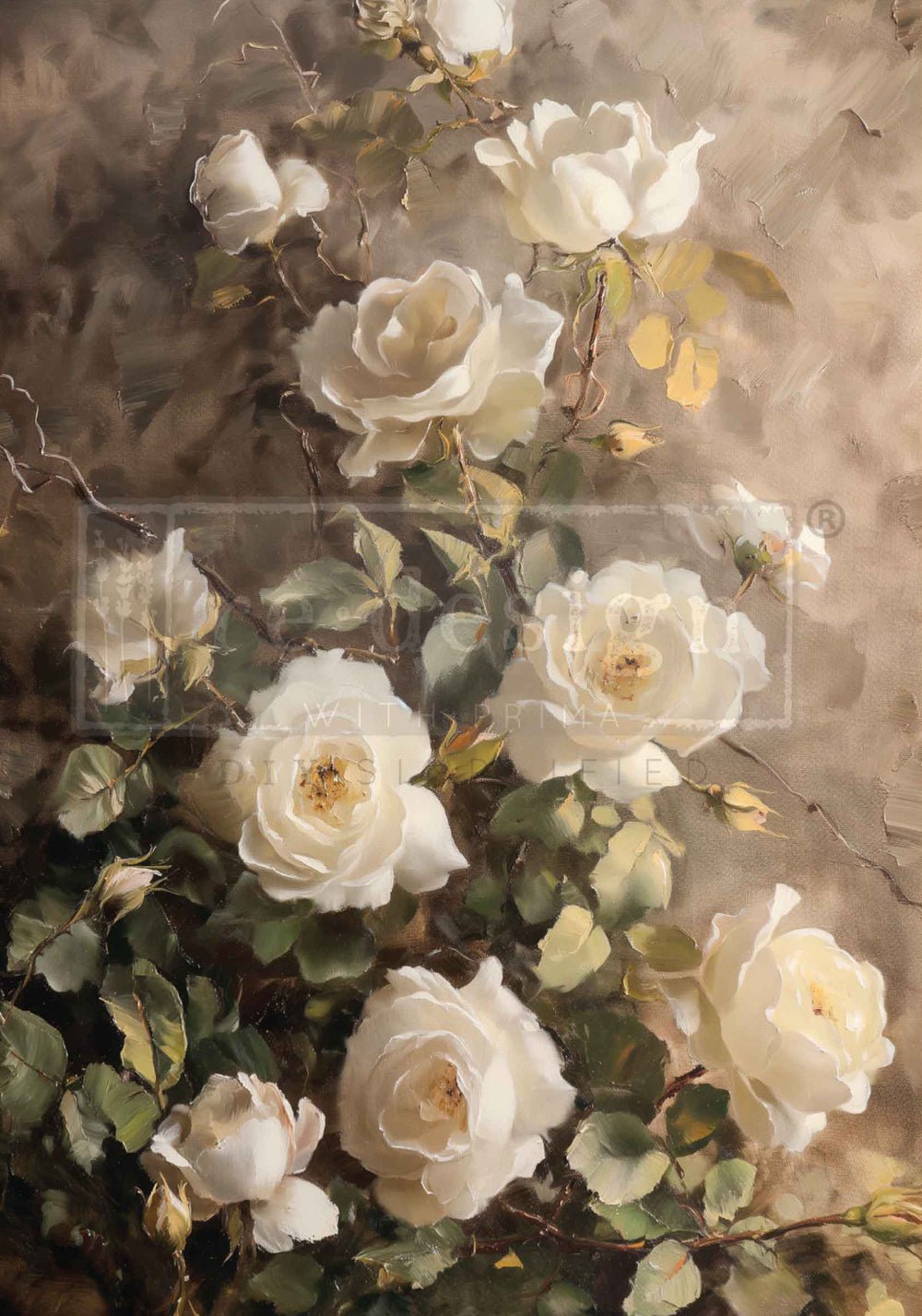 Silent Beauty - Limited Edition - A1 Decoupage Paper - Reversible - Decoupage - Baillea's Interiors -