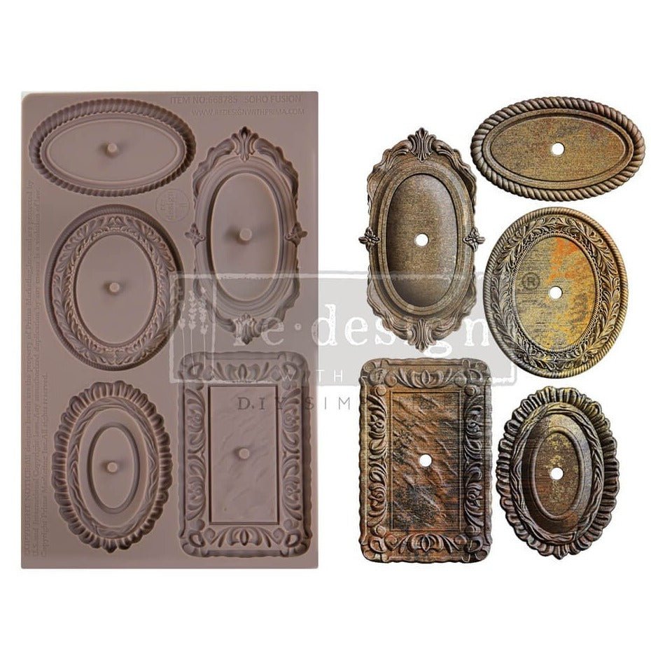 SOHO FUSION - Decor Mould Re-Design with Prima 8" x 5" - Moulds - Baillea's Interiors -