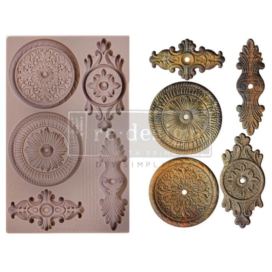 SOHO HAVEN - Decor Mould Re-Design with Prima 8" x 5" - Moulds - Baillea's Interiors -