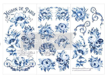 Spring Serenade - 3 sheets - 15cm x 30cm each - Redesign Decor Transfer Decal - Furniture Transfer - Baillea's Interiors -