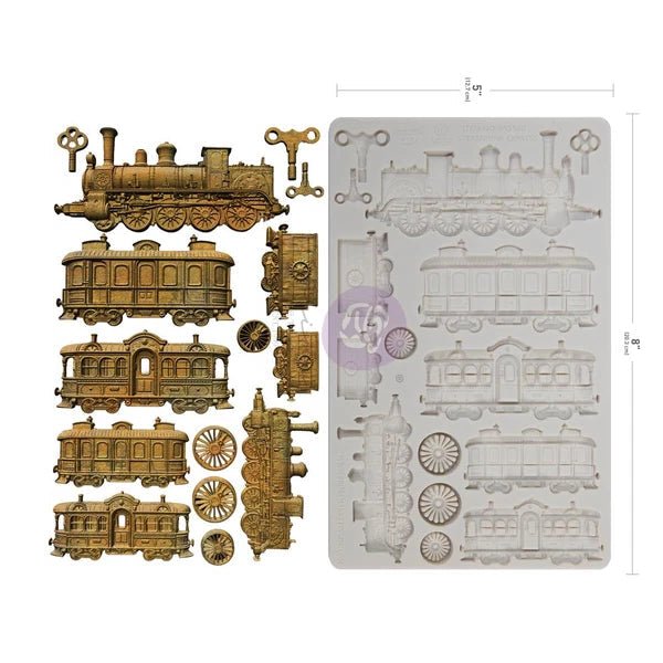 Steampunk Express Silicone Mould - Finnabair - 5" x 8" - Moulds - Baillea's Interiors -