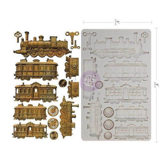 Steampunk Express Silicone Mould - Finnabair - 5" x 8" - Moulds - Baillea's Interiors -