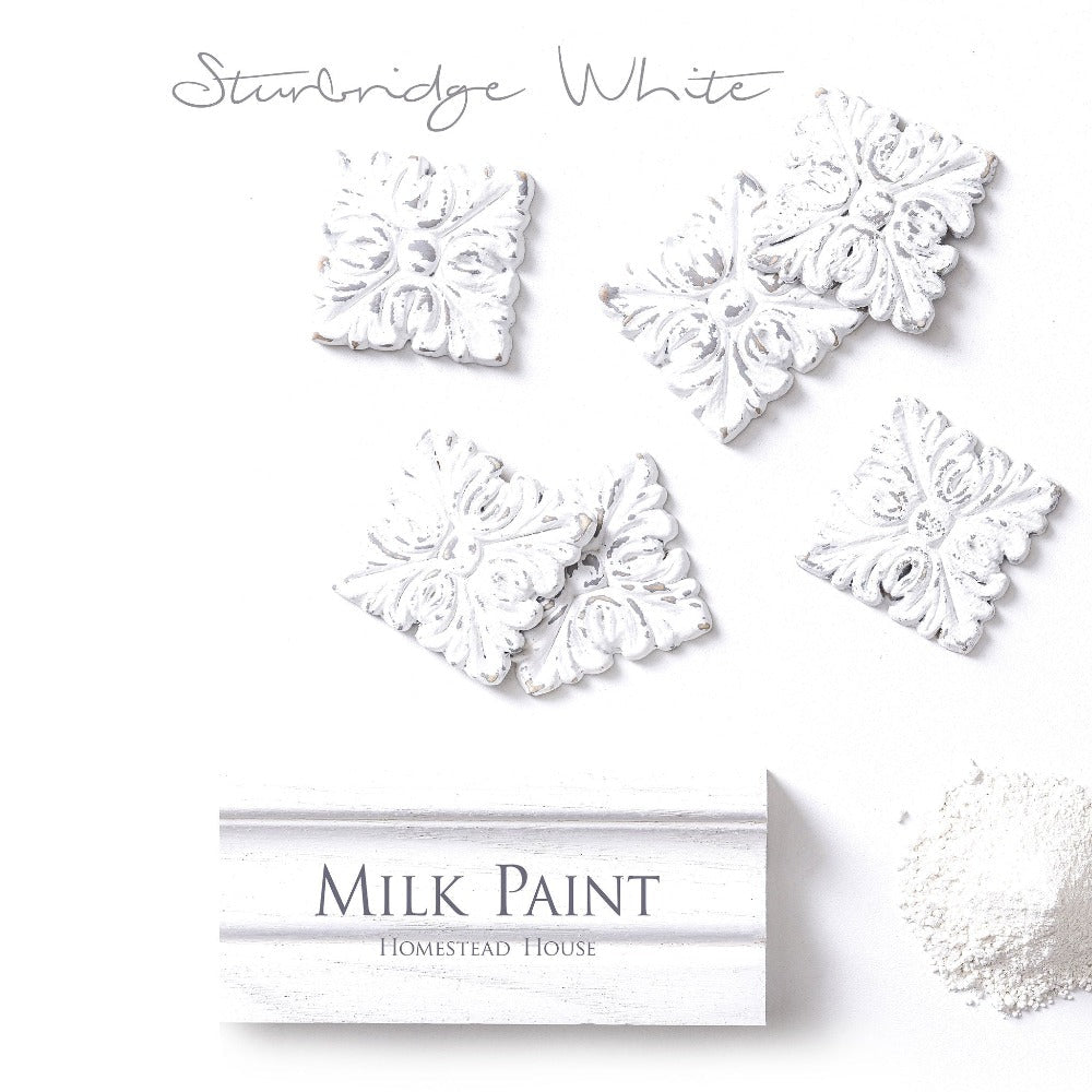 STURBRIDGE WHITE Milk Paint by Homestead House 50g and 300g - Paint - Milk - Baillea's Interiors -