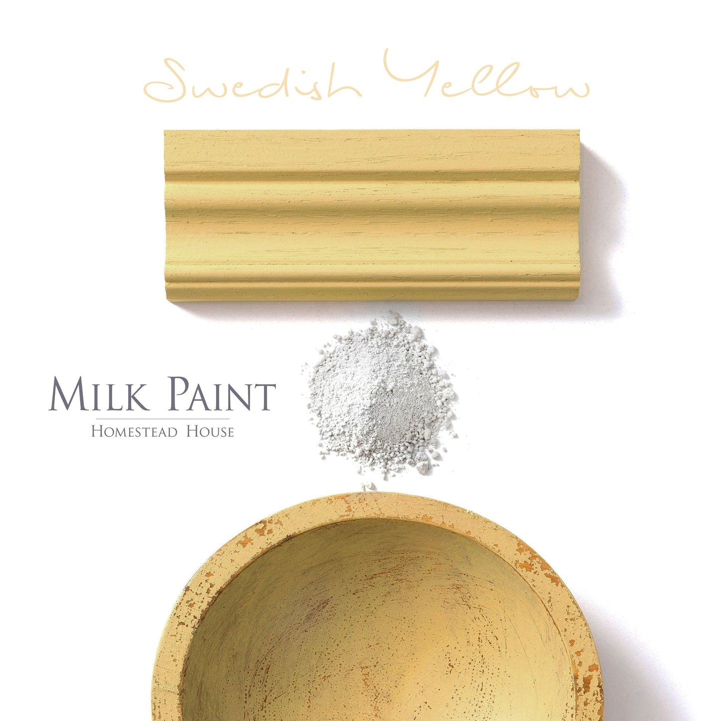 SWEDISH YELLOW Milk Paint by Homestead House 50g and 300g - Paint - Milk - Baillea's Interiors -