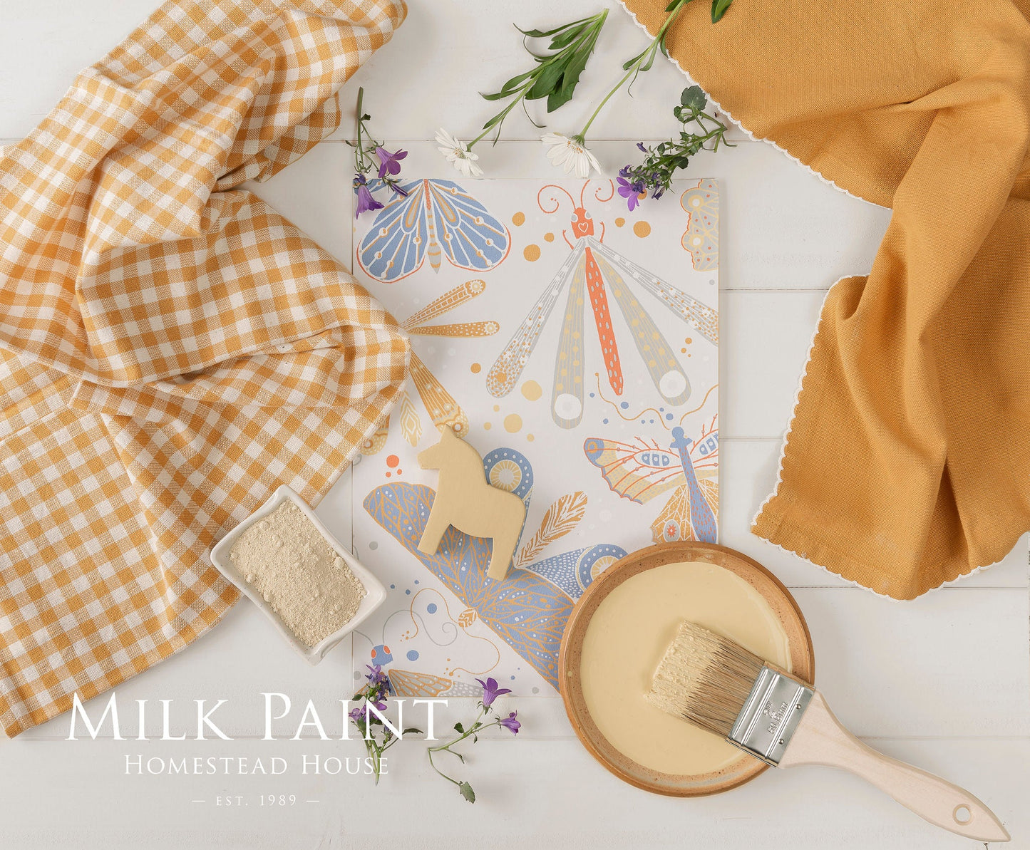 SWEDISH YELLOW Milk Paint by Homestead House 50g and 300g - Paint - Milk - Baillea's Interiors -