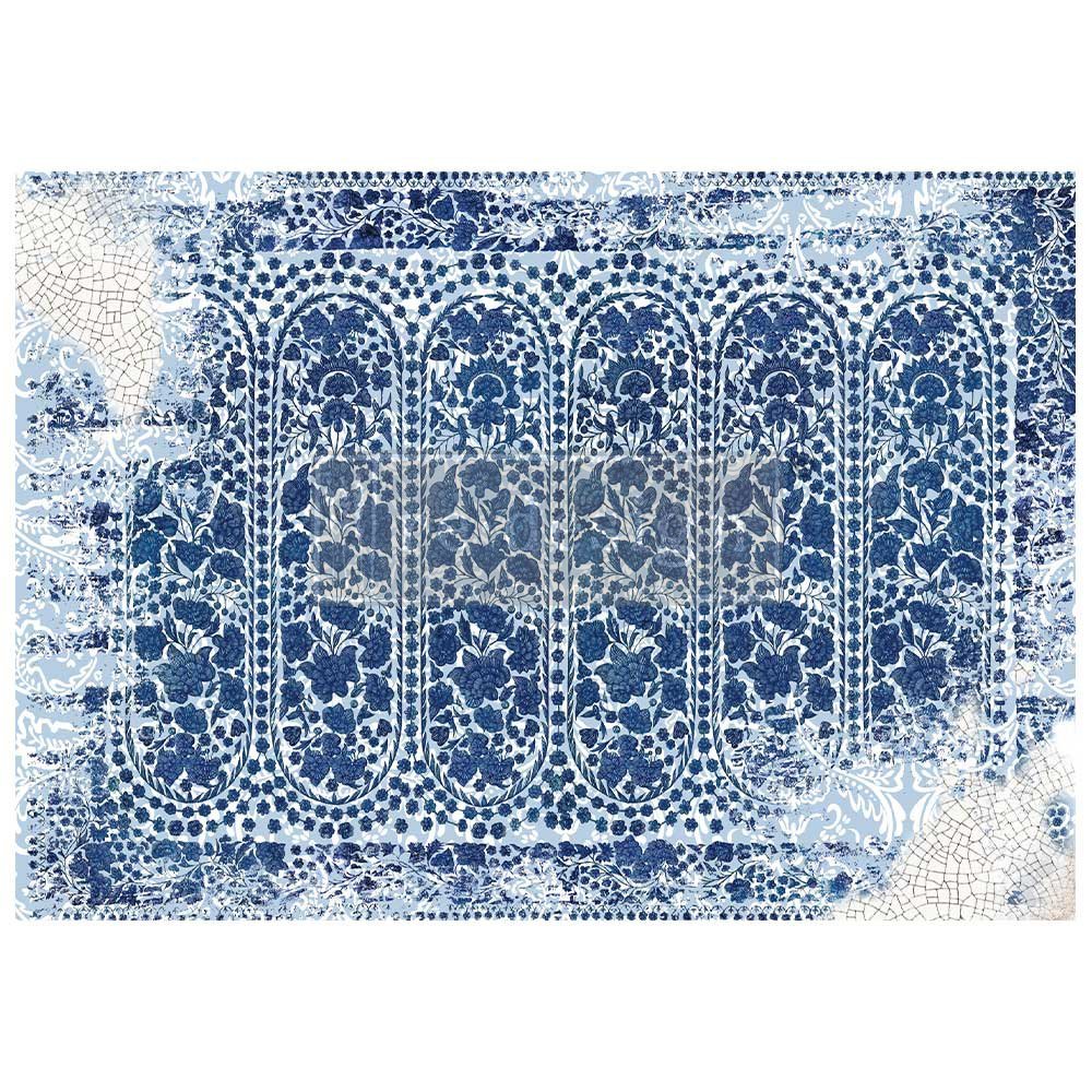 The Blue House - A1 Rice Paper for Decoupage - LARGE - 59.4cm x 84.1cm - Re-Design with Prima - Decoupage - Baillea's Interiors -