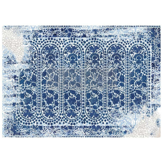 The Blue House - A1 Rice Paper for Decoupage - LARGE - 59.4cm x 84.1cm - Re-Design with Prima - Decoupage - Baillea's Interiors -