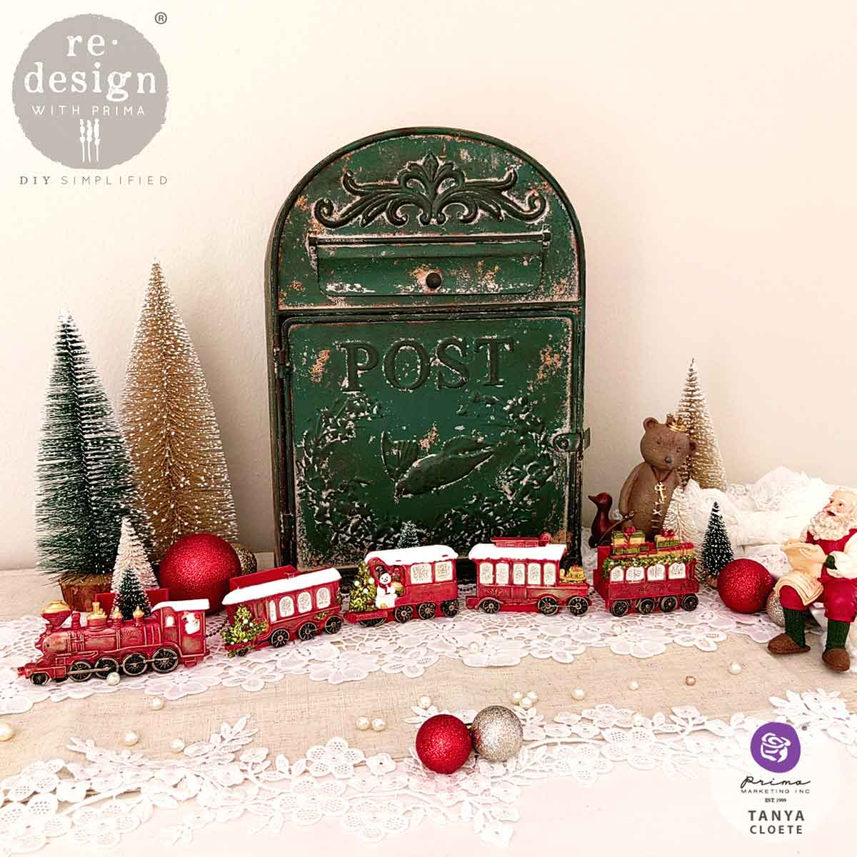 The Jolly Express Decor Mould Re-Design with Prima 5" x 10" - Moulds - Baillea's Interiors -