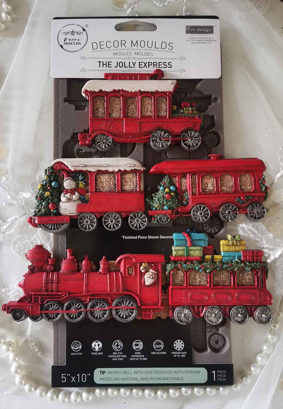 The Jolly Express Decor Mould Re-Design with Prima 5" x 10" - Moulds - Baillea's Interiors -