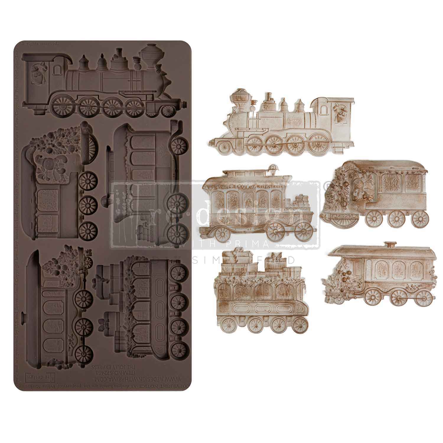 The Jolly Express Decor Mould Re-Design with Prima 5" x 10" - Moulds - Baillea's Interiors -