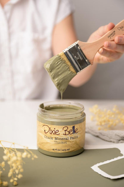 THICKET - Dixie Belle - Muted Green Chalk Mineral Paint - 118ml/4oz - 236ml/8oz - 473ml/16oz - 96ml/32oz - Paint - Chalk and Mineral - Baillea's Interiors -