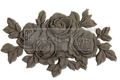 Timeless Petals – 12.1cm x 20.3cm - Roses Applique Moulding by ReDesign with Prima - Moulding - Baillea's Interiors -