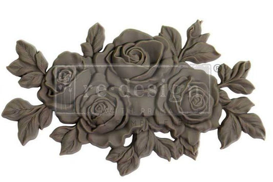 Timeless Petals – 12.1cm x 20.3cm - Roses Applique Moulding by ReDesign with Prima - Moulding - Baillea's Interiors -