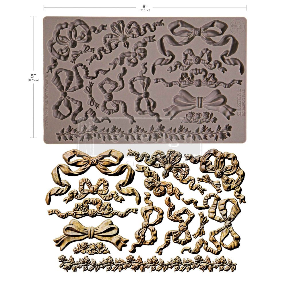 Timeless Ties - Decor | Food | Craft Mould - Re-Design with Prima 5" x 8" - Moulds - Baillea's Interiors -