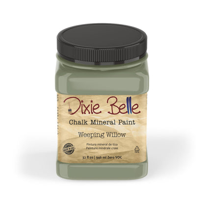 WEEPING WILLOW - Dixie Belle - Soft Green Chalk Mineral Paint - 118ml/4oz - 236ml/8oz - 473ml/16oz - 946ml - Paint - Chalk and Mineral - Baillea's Interiors -