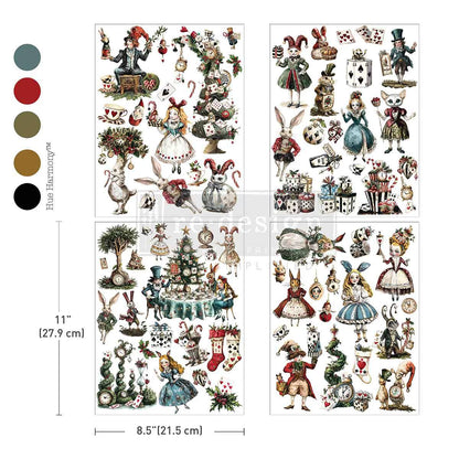 Whimsical Holiday Dreams - 3 sheets - 21.5cm x 27.9cm each - Redesign with Prima Decor Transfer Decal - Furniture Transfer - Baillea's Interiors -