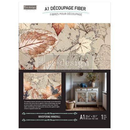 Whispering Windfall - A1 Fiber Paper for Decoupage - LARGE - 59.4cm x 84.1cm - Re-Design with Prima - Decoupage - Baillea's Interiors -
