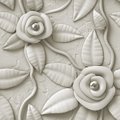 White Flowers - Mint by Michelle Decoupage Tissue Paper - (pk of 3) - Decoupage - Baillea's Interiors -