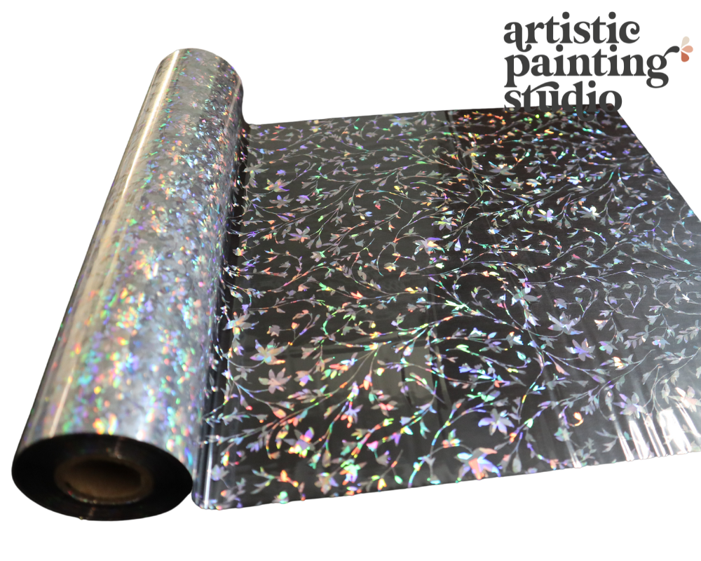 WILLOW HOLOGRAM (Transparent) - Rub On Metallic Foil by APS - Textile Friendly - Foils - Baillea's Interiors -