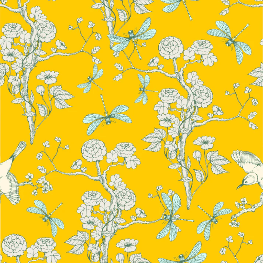 Yellow Chinoiserie - Mint by Michelle Decoupage Tissue Paper - (pk of 3) - Decoupage - Baillea's Interiors -