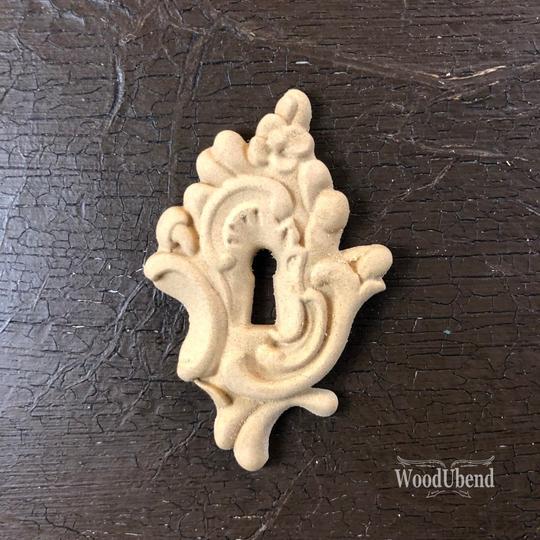 KEYHOLE 4.6cm x 7.2 cms Decorative Antique Moulding Applique WoodUbend  #1147