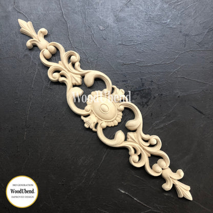 PEDIMENT Decorative Antique Moulding Applique WoodUbend 1374