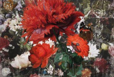 FLOWER MELODY - Decor Weave for Decoupage – 79.25cm x 59.5cm - Hokus Pokus
