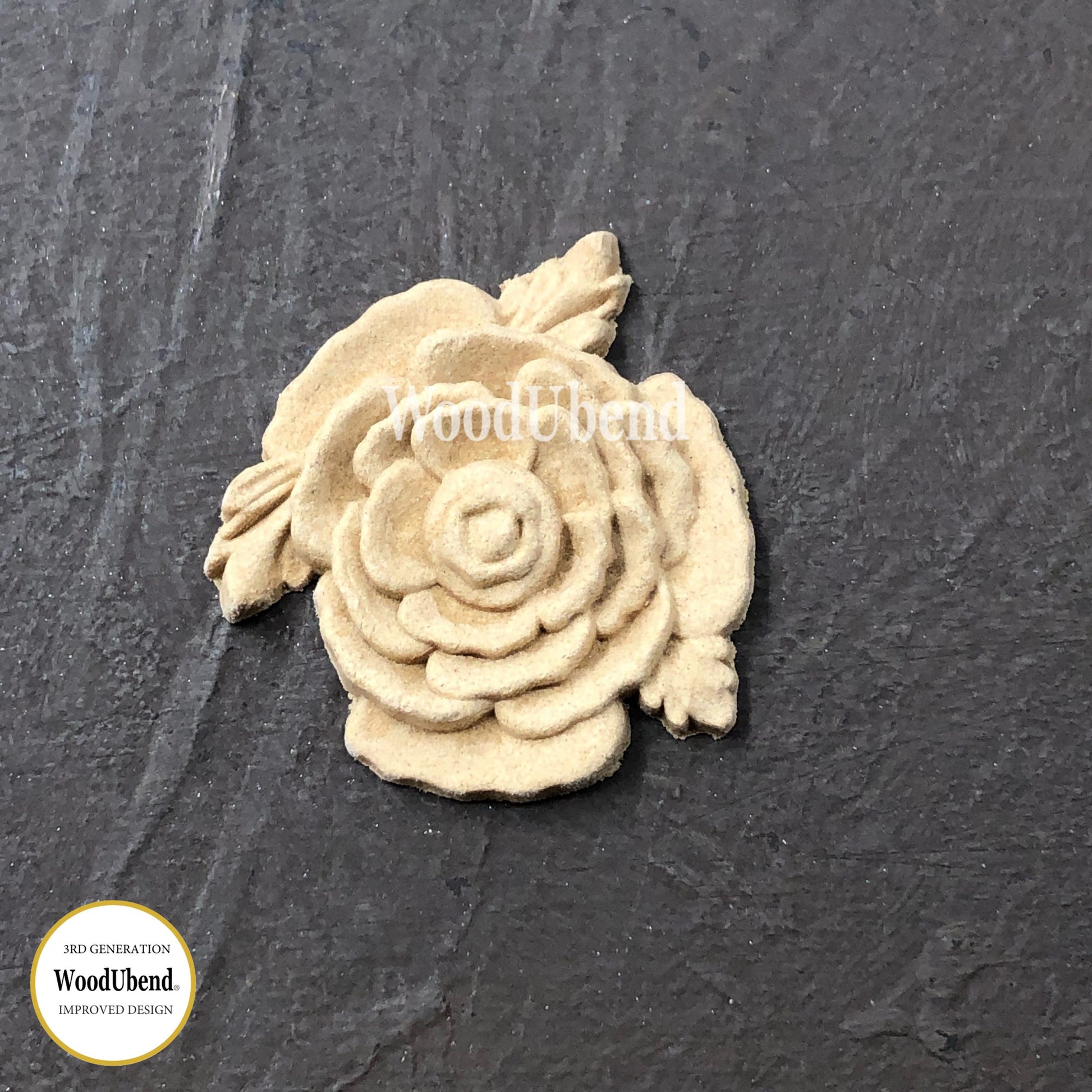 FLOWER Decorative Antique Moulding Applique WoodUbend #0339